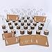 30 Pcs Rustic Wood Place Card Holders with Swirl Wire Wooden Bark Memo Holder Stand Card Photo Picture Note Clip Holders 5.8