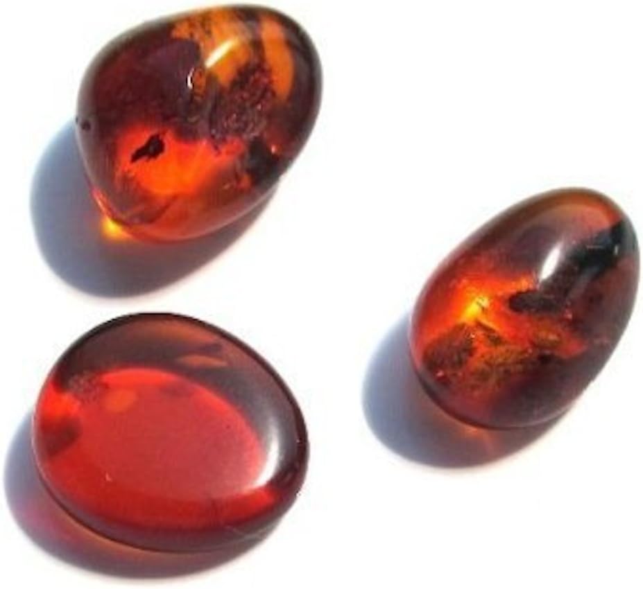 Ian and Valeri Co. Raw Amber Gemstones Small Tiny Set of 3 Stones