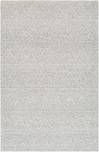 BoutiqueRugs Gray Chevron Transitional 8x10 Large Area Rug Wool Hand