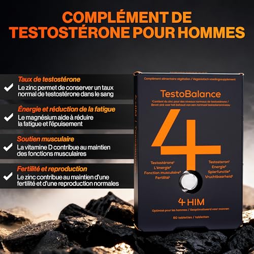Fonction Musculaire et Tonus Masculin avec 4 HIM TestoBalance 60 Comprimés - 2