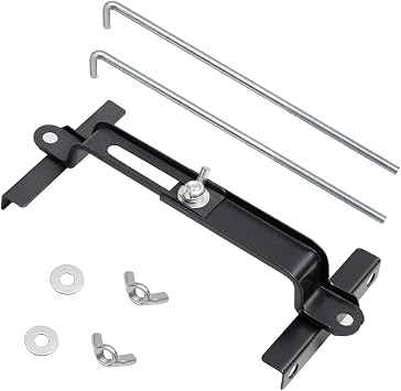 MLY 1 PC Automotive Power Cell Retention System Bracket, Adjustable Crossbar with 11" J-Bolts, Corrosion-Resistant Multi-Position Mounting Kit, Universal for Power Unit Security Black