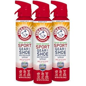 Arm & Hammer™ Sport Gear & Shoe Refresher Spray, Heavy Duty Odor Defense for Sports Gear and Footwear, Deodorizer for Gym Bags, Boxing Gloves, Hockey Equipment, and Football Pads (6.7 oz) (3 pack) product image