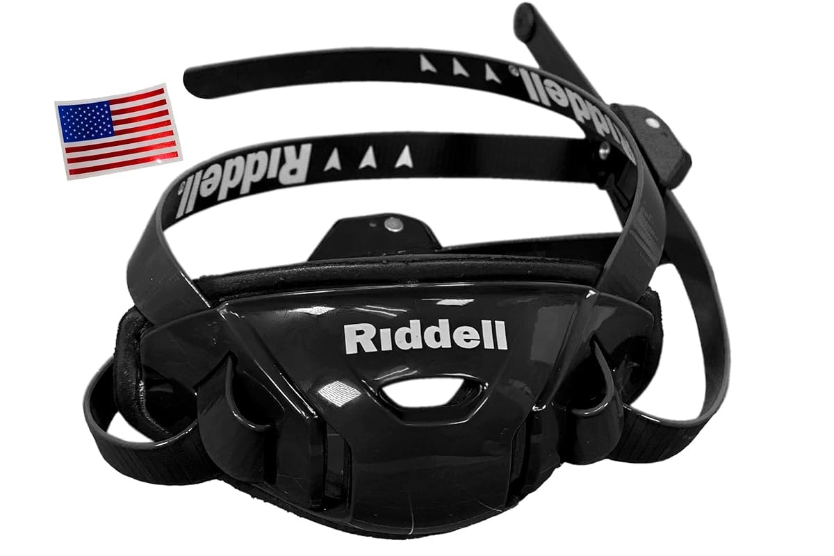 Riddell SpeedFlex Hard Cup Cam-Loc Chinstrap + US Flag Helmet Decal (SPEEDFLEX ONLY - Will NOT FIT Any Other Helmet) - Green Gridiron