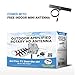 ViewTV Outdoor TV Antenna, Amplified HDTV Digital Antenna, Dual Output TV Antenna, Motorized 360 Degree Rotation, Wireless Remote Control, 1080p 4K, 150 Miles Range with 40 ft coax Cable