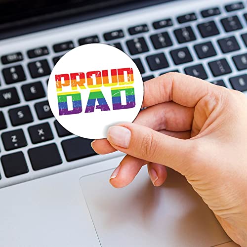 Proud Dad Rainbow Pride Adesivi Pride Lesbian Gay LGBTQ Adesivi Etichetta 3 pollici Rainbow LGBT Adesivi per bottiglie d'acqua Laptop Buste Sigilli per feste di San Valentino, 20 pezzi