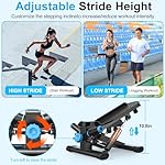 Steppers for Exercise at Home, Twist Stepper with 350LBS Loading Capacity, Mini Stepper with Resistance Bands, Hydraulic Fitness Stair Stepper for Home with LCD Monitor - Image 5