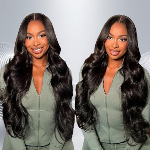 Image of 16A Body Wave 3 Bundles with 5x5 HD Lace Closure (12 14 16+10 inch) 100% Unprocessed Brazilian Virgin Body Wave Human Hair Weave Bundles with Closure Natural Color