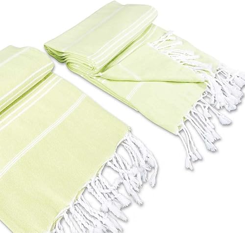 Miniatura 7 de Hencely Toalla de playa turca de gran tamaño de 37 x 68 pulgadas, sin arena, de secado rápido, ligera, esencial de viaje para piscina y baño,