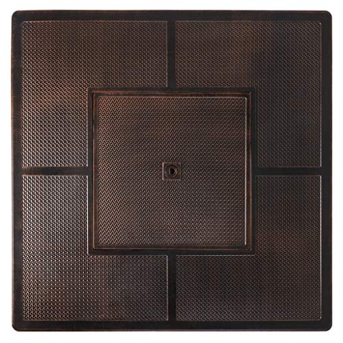 Fire Sense Walkers Aluminum Lpg Fire Pit Table Antique Bronze Finish 50000 Btu Output Uses 20 Pound Propane Tank Fire Bowl Lid Vinyl Weather Cover - Square #TOP30