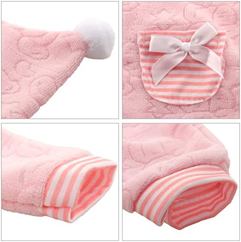 Miunana New Doll Clothes Overall for 14-16 Inch 35- 40 cm Born Baby Doll, Baby Doll Clothes Pink