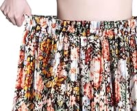 comefohome Rock Damen Sommer Midi Lang Röcke Hohe Taille Faltenrock Mädchen Sommerrock FL-04 Skirt XXL – Ansicht 4