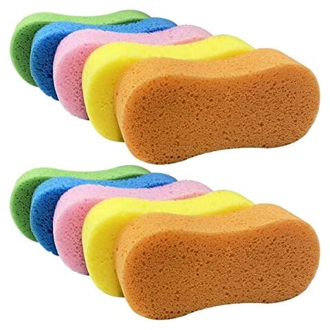 EKdirect 10pcs Car Wash Sponges, Multi Functional Reusable Absorbent Cleaning Sponges Large for kitchen, Bathroom Cover