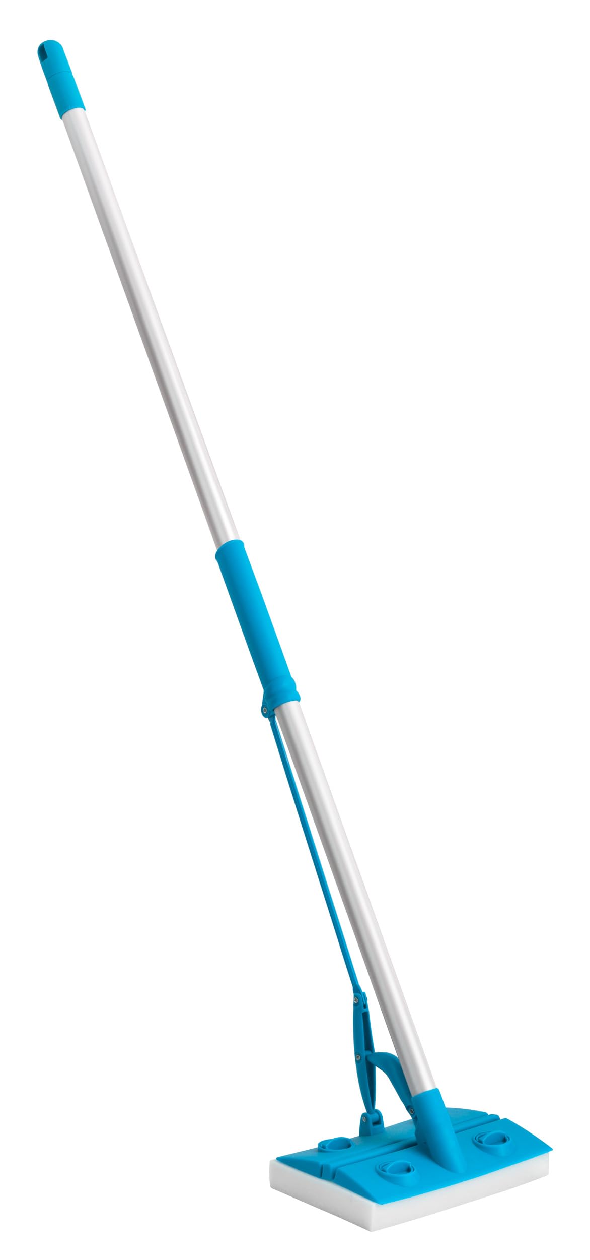 HOMESHOPA Self Wringing Sponge Mop, Blue Flat Floor Squeeze Mop, Long Handle Hard Floor Cleaning, Super Absorbent, Lightweight, Non-Abrasive
