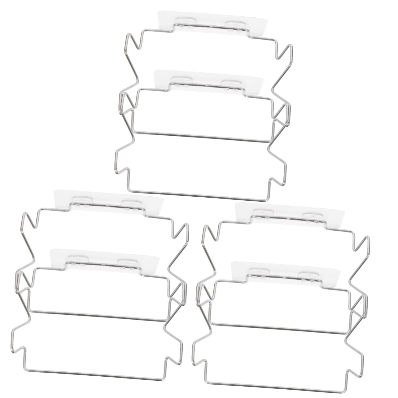 DOITOOL 6 Pcs Trash Bag Holder Portable Garbage Holder Storage Wall Trash Hanger Silver Multifunction Stainless Steel Wall s