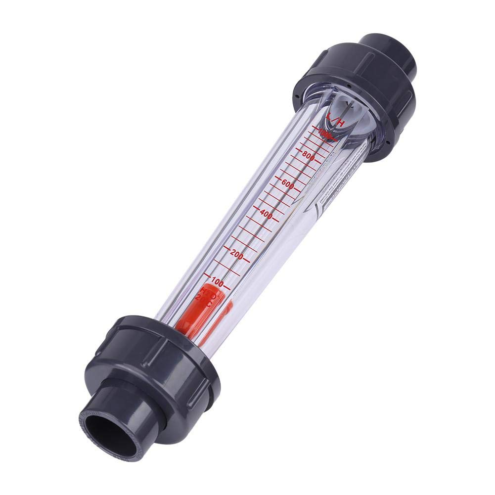 Ausla Durchflussmesser für Wasser, 100-1000L/H Messbereich, Kunststoff-Röhren Schwebekörper-Durchflussmesser, Transparent