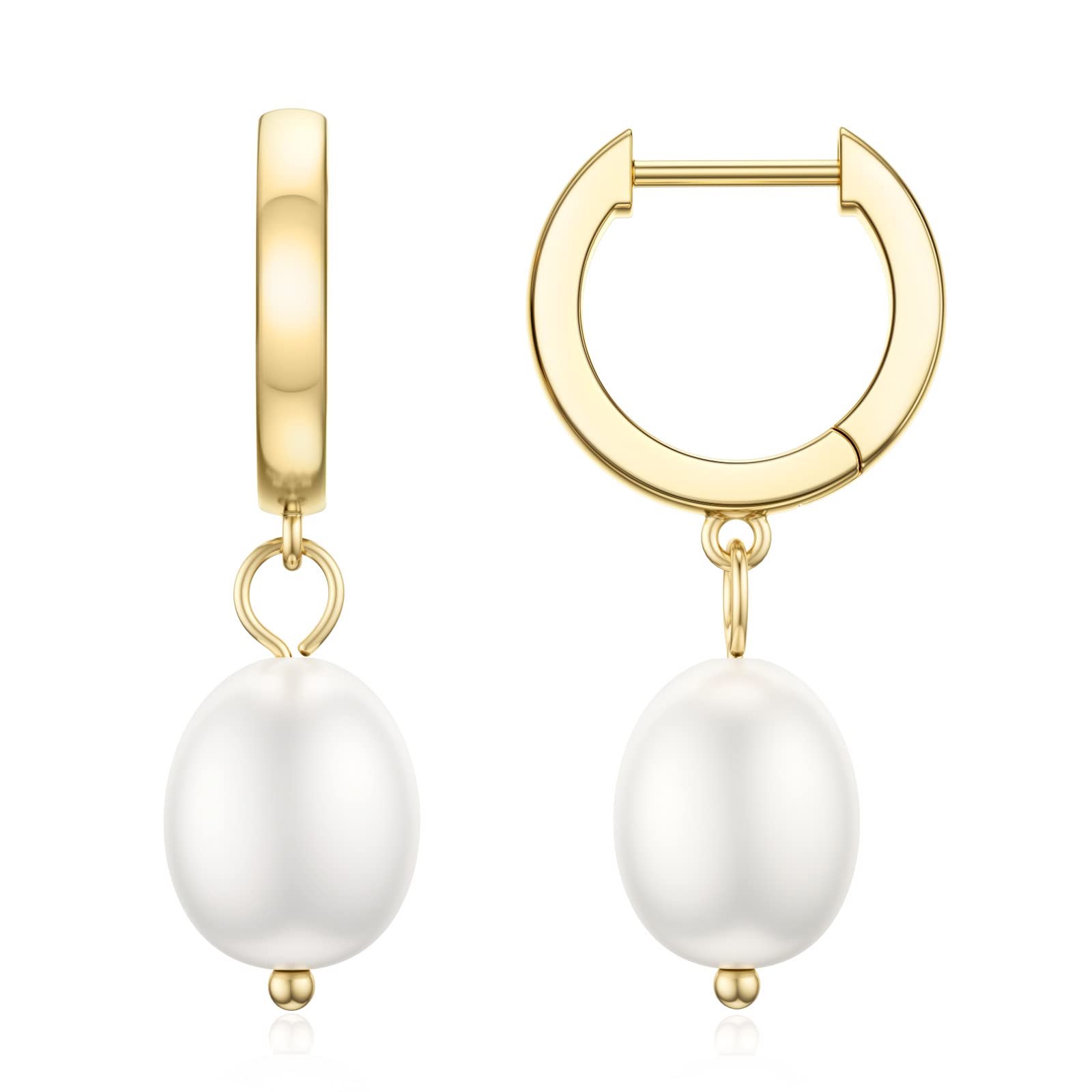 SEVENWELL Sterling Silver Dangle Huggie Earring Stud for Women, Cross, Heart, Celestial, Pearl, CZ Hoop Earrings Present for Birthday, Christmas, Valentine, Mother's Day