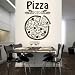 Wall Decal Vinyl Sticker Decals Art Decor Design Pizza interior Pizzeria Resaurant Italy Kitchen Food inscription signboard Fun M1519
