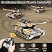 Supdex 1:18 RC Tank, 2.4Ghz Metal German Leopard II Remote Control Model Toy That Shoots BBS and Water Bombs, RC Military Vehicle for Adults and Kids, Army Toy Tank with Smoke, Sound, Recoil, Lights