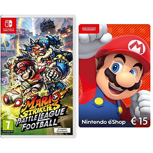 Mario Strikers Battle League Football (Nintendo Switch) + Nintendo eShop Tarjeta de regalo 15€ (Código de descarga)