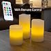 LED Candles LEDitBe with Flameless Flickering Candles with Timer - Made of Real Wax with Light Vanilla Smell - Can Change Colors (Including Batteries)
