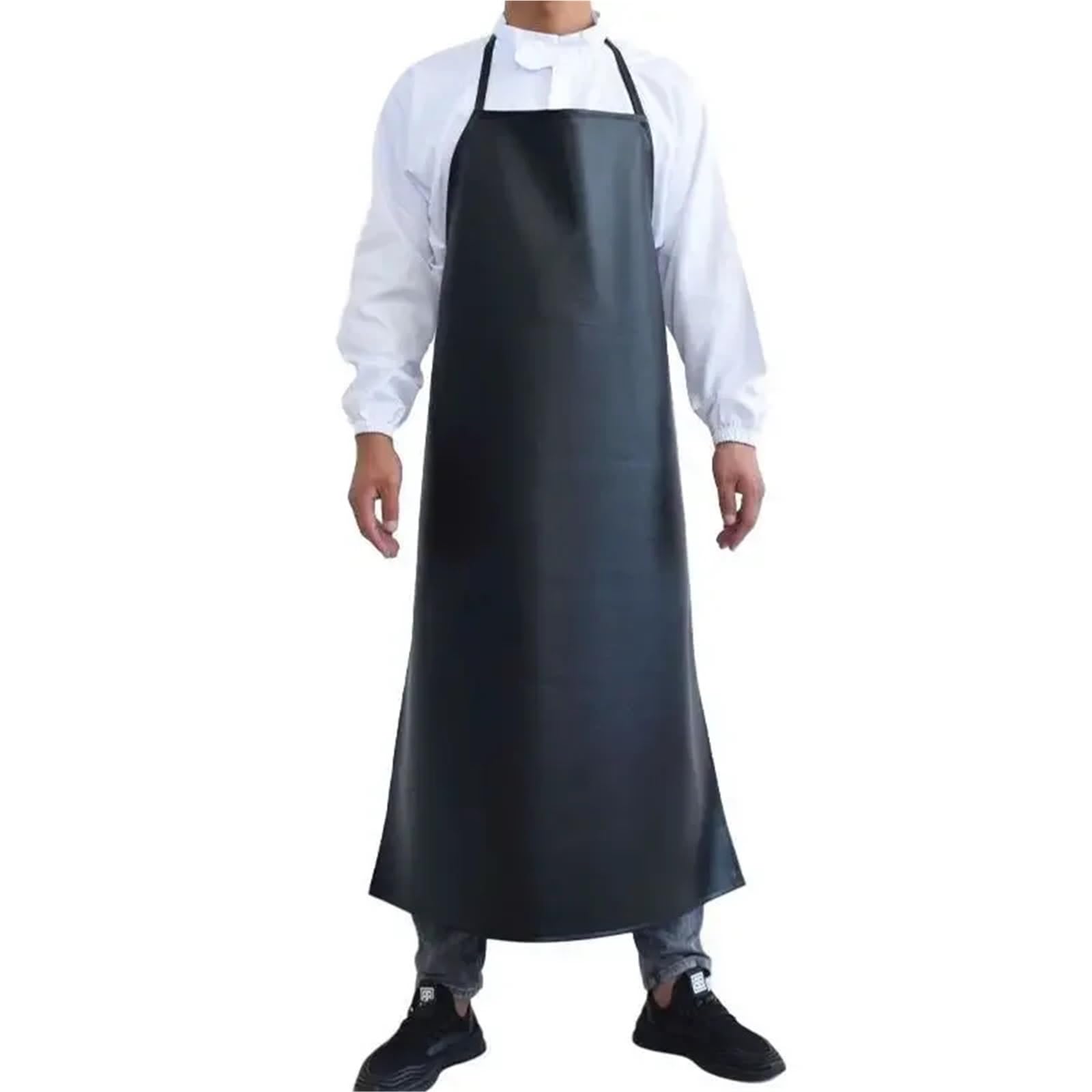 Delantal Trabajo Pesado Delantal de cuero resistente al aceite, unisex, talla grande, for cocina, trabajo, hostelería, estilo masculino, impermeable