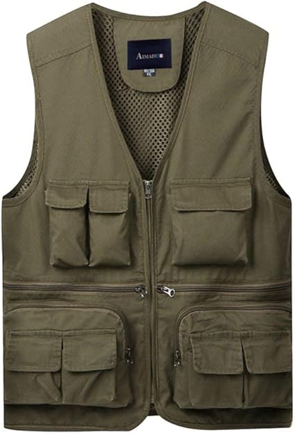 Gilet Multitasche Uomo Smanicato Myday Pesca Lavoro Trekking Col. Grigio Tg. M - Foto 6
