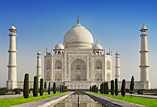 YongFoto 2,2x1,5m Vinyle Toile De Fond Taj Mahal Inde Palais Luxe Cambre Sol En Briques Sombres Nature Fond Décors Studio Photo Portrait Enfant Video Fete Mariage Photobooth Photographie Accesorios