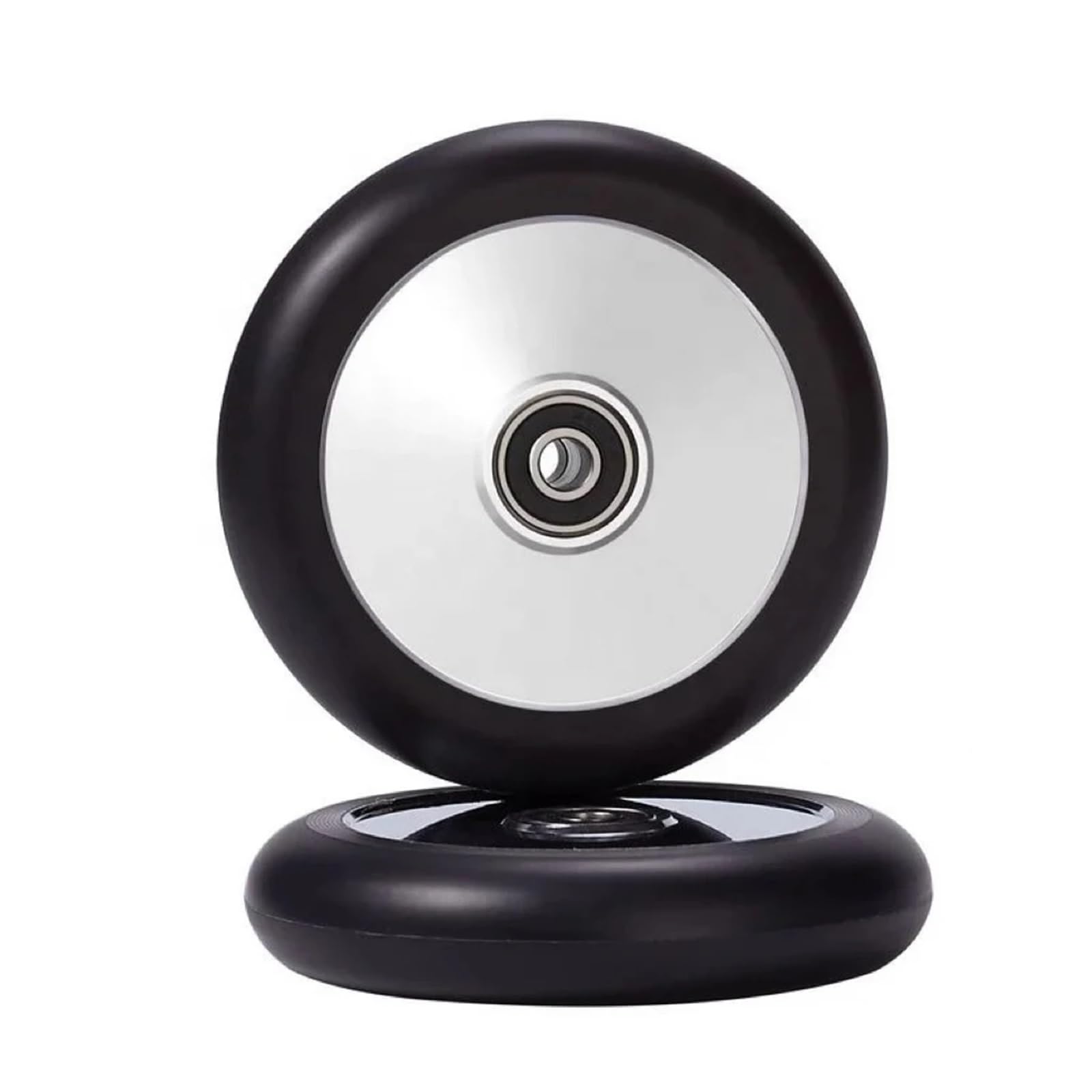 Générique Roue Trotinette Freestyle AntidéRapant Lot de 2 Accessoires Scooter, Roues 110 mm, colorées, en polyuréthane épais, avec roulements