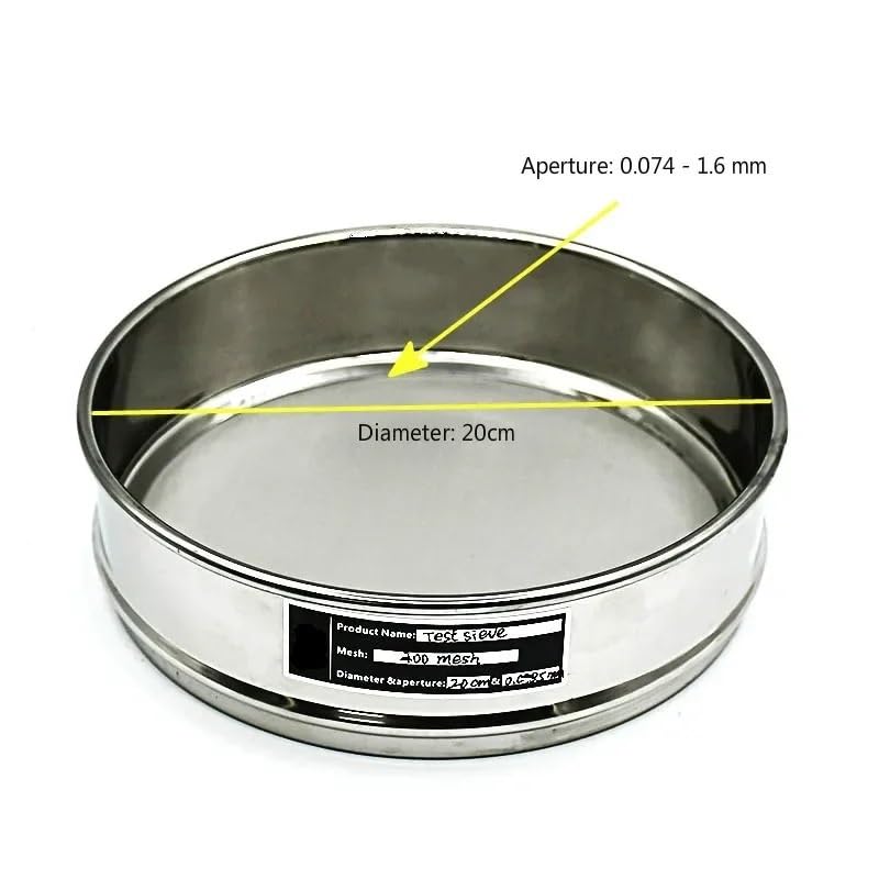Lab AnalysisTest Sieve Woven Wire Mesh Sampling Inspection Standard Sieve All 304 SUS R20cm Hole Diam. 0.074~1.6mm(200 mesh)