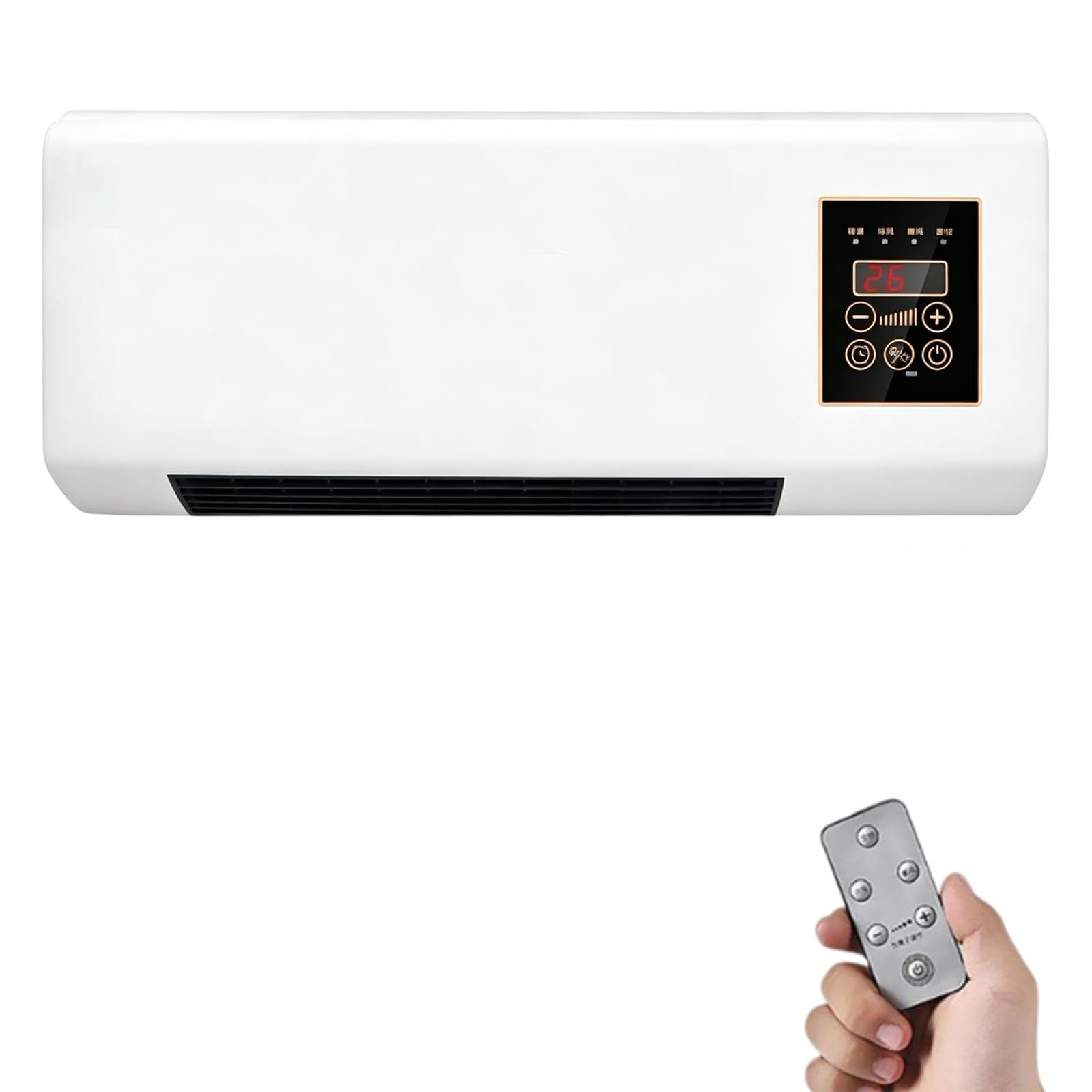 Mini Climatiseur, Unité de Climatisation Murale, Refroidissement Intelligent, Climatisation Ultra Silencieuse Et Portable avec Télécommande Et Minuterie pour la Maison, Le Bureau White-shell