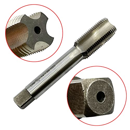 ASZLBYM 7/8-14 HSS-Gewindebohrer- und Schneideisensatz, UNF-Maschinengewindebohrer und UNF-Rundgewindeschneideisen für die rechte Hand