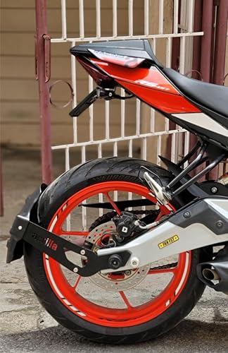 Image of RS457 Motorcycle Tyre Hugger, Mudflap with Reflector, Black, Compatible with.