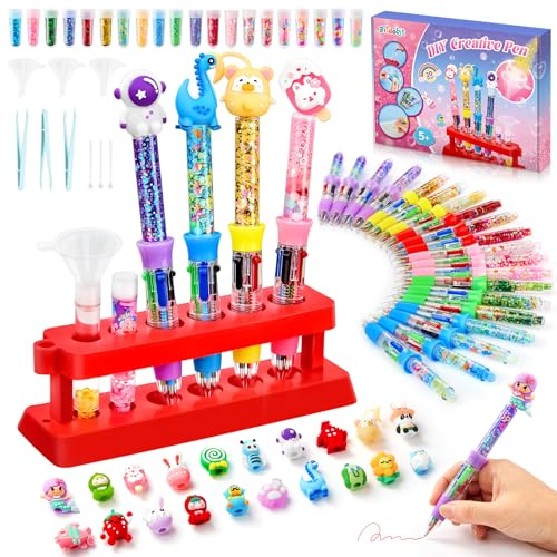 Bridokit 70+ Pcs Kit de Creación de Bolígrafos, Cree 20 Bolígrafos Retráctiles Personalizados, Kit de Manualidades para Fabrica de Rotuladores para Niños, Regalo de Cumpleaños para Niña de 5 a 12 Años Bridokit 70+ Pcs Kit de Creación de Bolígrafos, Cree 20 Bolígrafos Retráctiles Personalizados, Kit de Manualidades para Fabrica de Rotuladores para Niños, Regalo de Cumpleaños para Niña de 5 a 12 Años