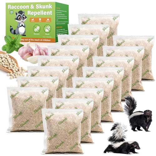 16 Pack Skunk Repellent Pouches,...