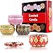 Bath Candle Scented Candles Gift Set, BBTO Lavender, Rose, Jasmine and Gardenia Natural Soy Wax Travel Tinplates Candle for Stress Relief Spa and Christmas Present, 4 Pieces