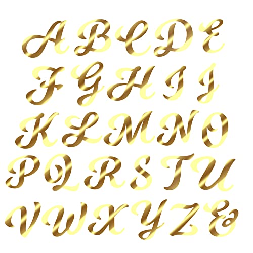 AIEX 27pcs Acrylique Décoration de Cupcake, Décoration Cupcakes Anniversaire Lettres de Gâteau Decoration Gateau Anniversaire Fit Anniversaire Mariage pour Gâteau Cupcake (Or)