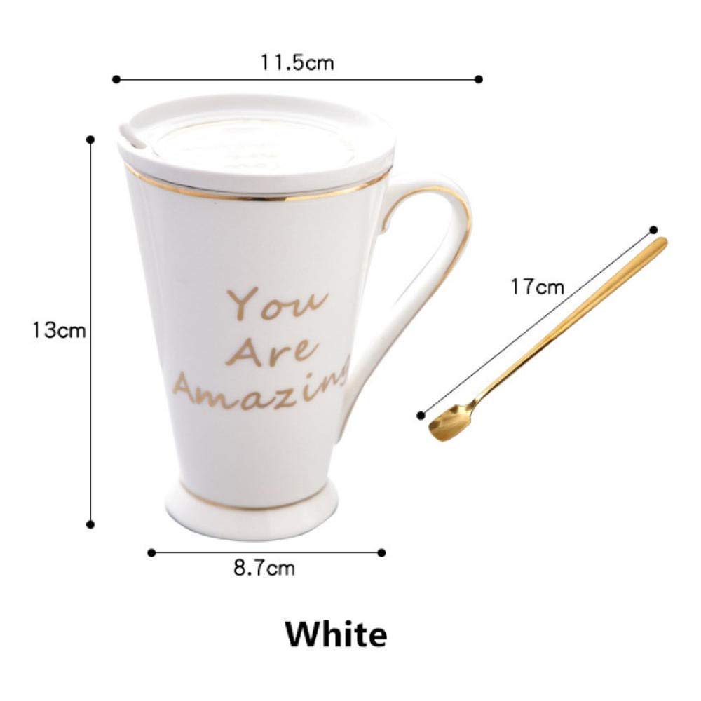 Tazze in ceramica in stile nordico con manico dorato per impiegati in ufficio, caffè, latte, tè, coppia tazza per amici regalo di vacanza