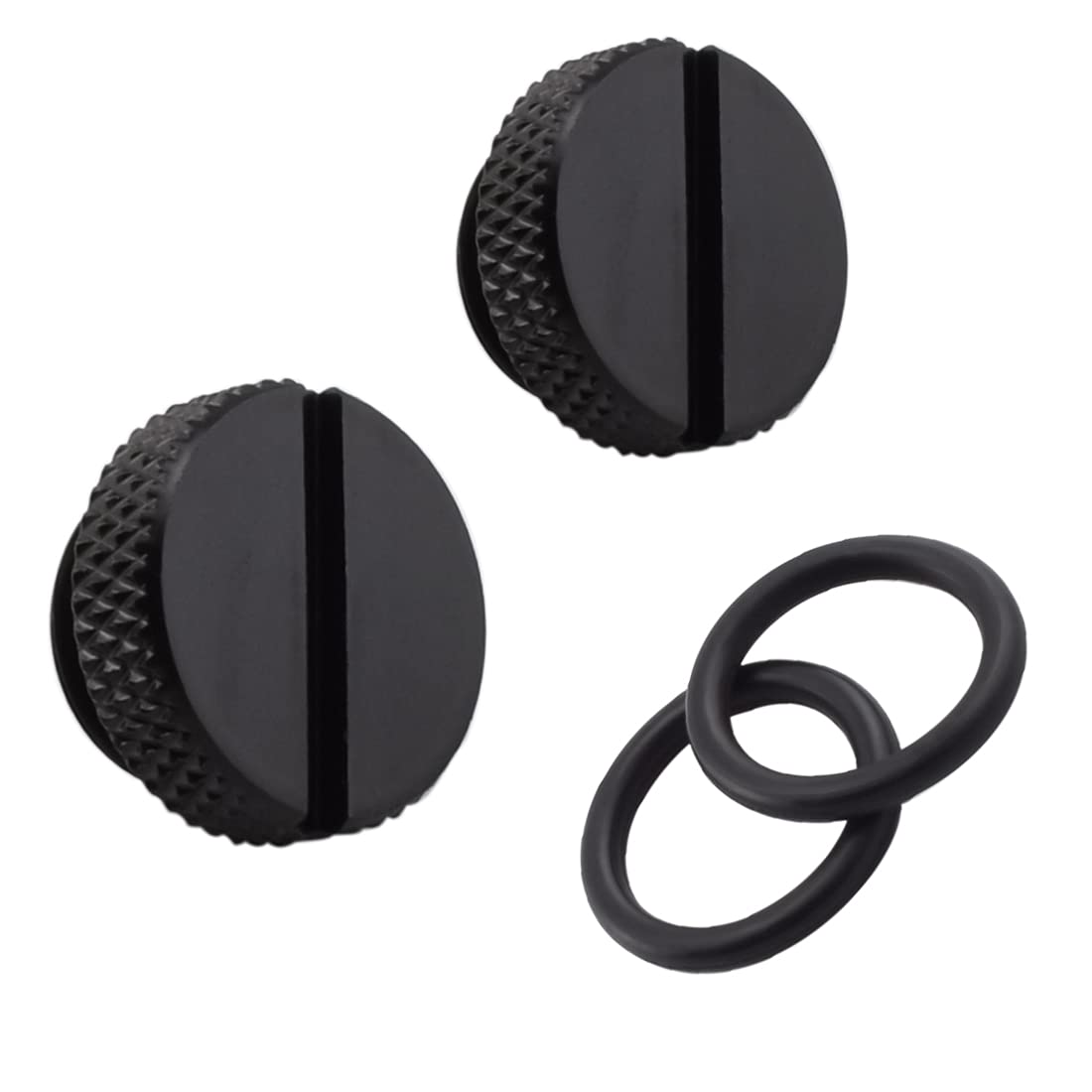G1/4 pulgadas, accesorios de enchufe de parada de agua para sistema de refrigeración por agua de computadora, color negro (paquete de 2) 3