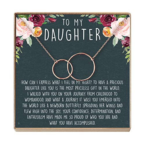 Dear Ava Daughter Necklace: Gift for Daughter, Daughter Jewelry, Mother Daughter, 2 Interlocking