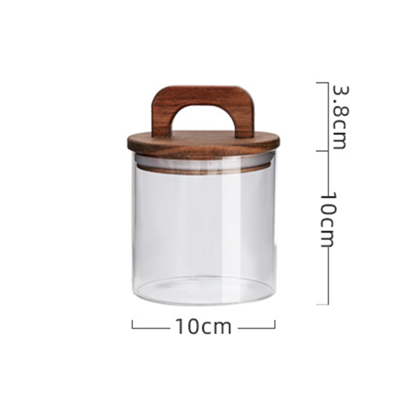Barattolo per biscotti in vetro trasparente da 1300 ml con tappo in ceramica