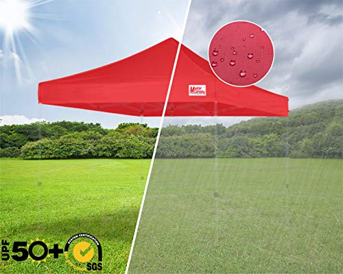 Image of MASTERCANOPY 10x10 Replacement Pop Up Canopy Top for Kingkong Frame Red