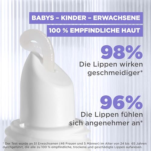 Mixa Panthenol Lip Comfort Lippen- & Nasenbalsam – SOS Pflege mit 15% Sheabutter & Panthenol für sehr trockene Lippen & Nase – Mildert Irritationen, Rauheit & beugt Trockenheit vor, 10ml