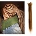 20 inch 100% Handmade Dreadlocks Extensions Fashion Reggae Hair Hip-Hop Style Soft faux locs Crochet Braiding Hair For Women/Men (Pack of 10Pcs, Light Brown)