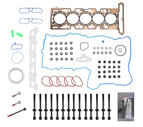 Image of Full Gasket 3.5L Set Engine Cylinder Head Gasket Set Replacement for 2006 H3, 2004-2006 Colorado 3.5L, 2006 i-350, 2004-2006 Canyon 3.5L OE Replace HS26336PT, ES71334, ES72195, Black