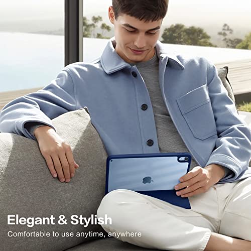 Image of Wenlaty Compatible with iPad (A16) 11th Generation Case 11 Inch 2025, for iPad 10th Generation Case 10.9 Inch 2022 with Pencil Holder, Trifold Stand Protective Clear Back Shell, Auto Wake /Sleep, Navy