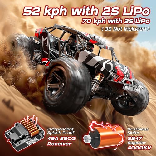 Buggy télécommandé sans balais robuste contre les chocs à haute vitesse - 2