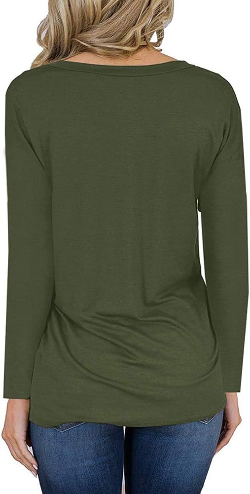 Women's Merry Christmas Shirts Funny Leopard Plaid Tree Graphic Cute Long Sleeve Crewneck Tees Tops - Image 2