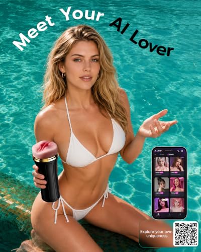 Image of EINSEO Male Masturbator with Dual Sleeves - 7.5in Pocket Pussy & Mouth Textured Soft Fleshy TPE Channel Sex Toys for Men, Adjustable Suction Male Manual Stroker, Penis Training Adult Toy, Sex Machine