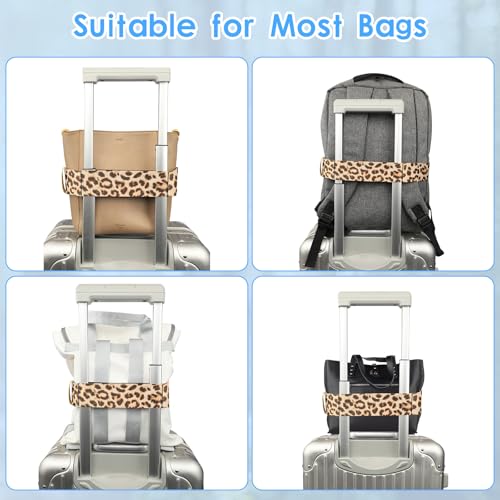 Image of Travel Belt Luggage Straps, Adjustable Length Mental Buckle Fashion Travel Trip Accessories Add a Bag for Women Men, 1PCS Leopard