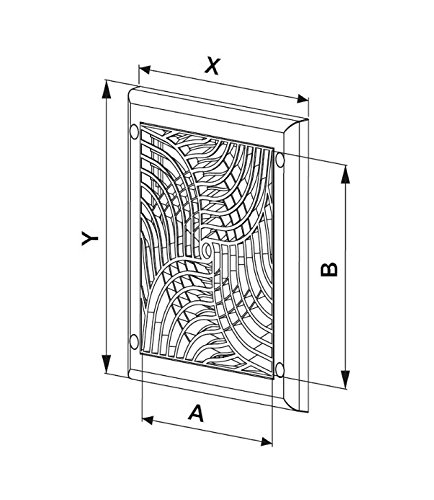 Air Vent Grill 190mm x 260mm with Adjustable Shutter and Fly Screen / Net / Mesh Ducting Ventilation Cover TX4 - Image 2